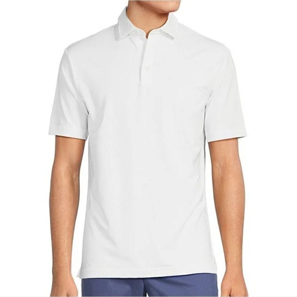 Cremieux Men's White Pique Golf Polo